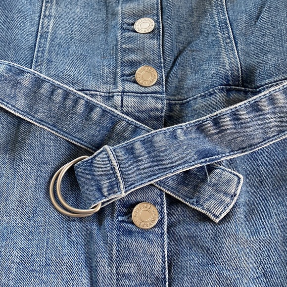 Garage Belted Denim Dress - Picture 3 of 9